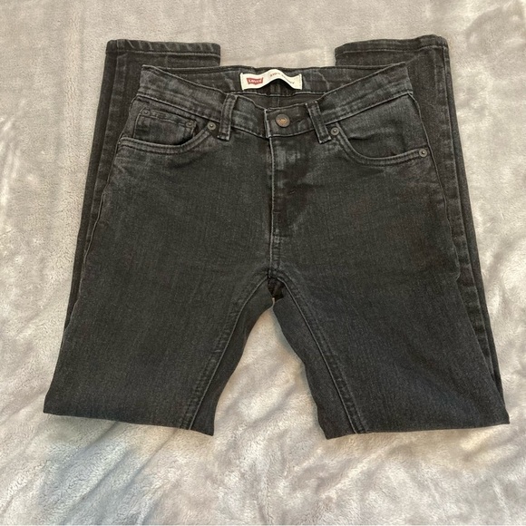 Levi's 510 Skinny Black Zip Up Jeans Adjustable Waist Size 12 Regular 26 x 26 - Picture 2 of 11